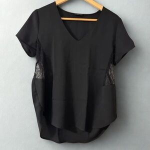 Dynamite Black Lace Cut-Out Top